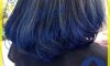 ミディアムスタイルに、ブルーのグラデーションカラーがかわいい☆